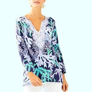 Lilly Pulitzer emebellished silk blouse